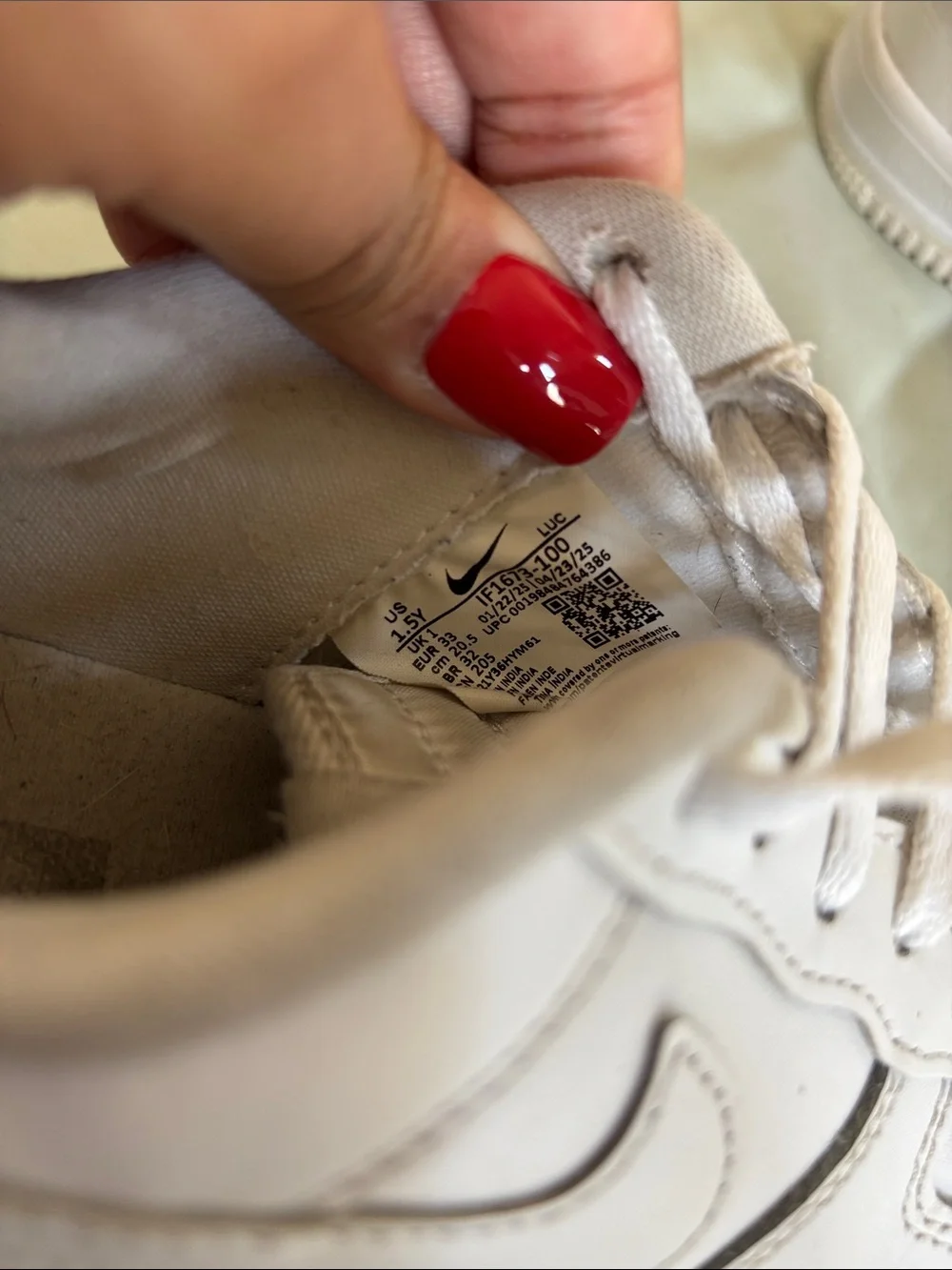 Kids Nike Air Force One White Low-Top Sneakers